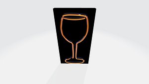 Wine Glass neon sign