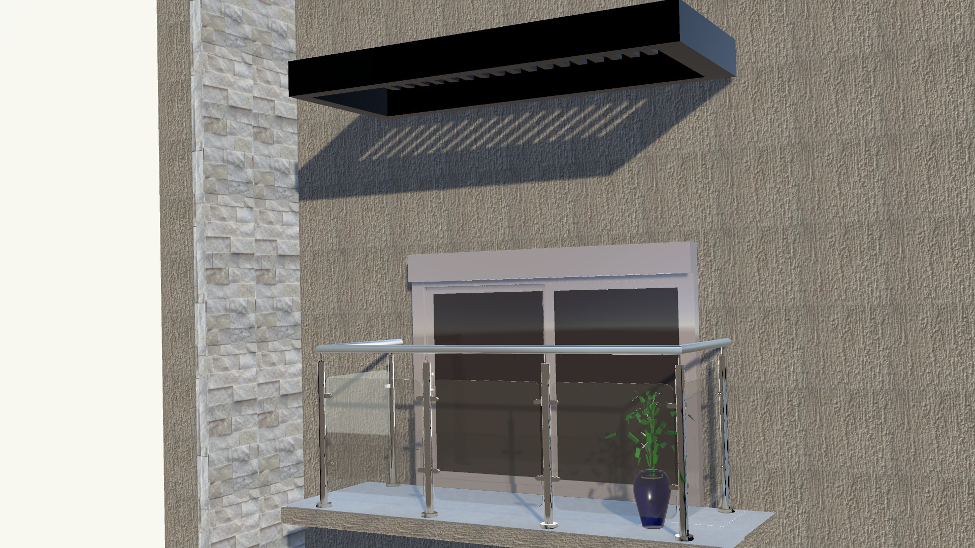 3D model balcony railing - TurboSquid 1705401