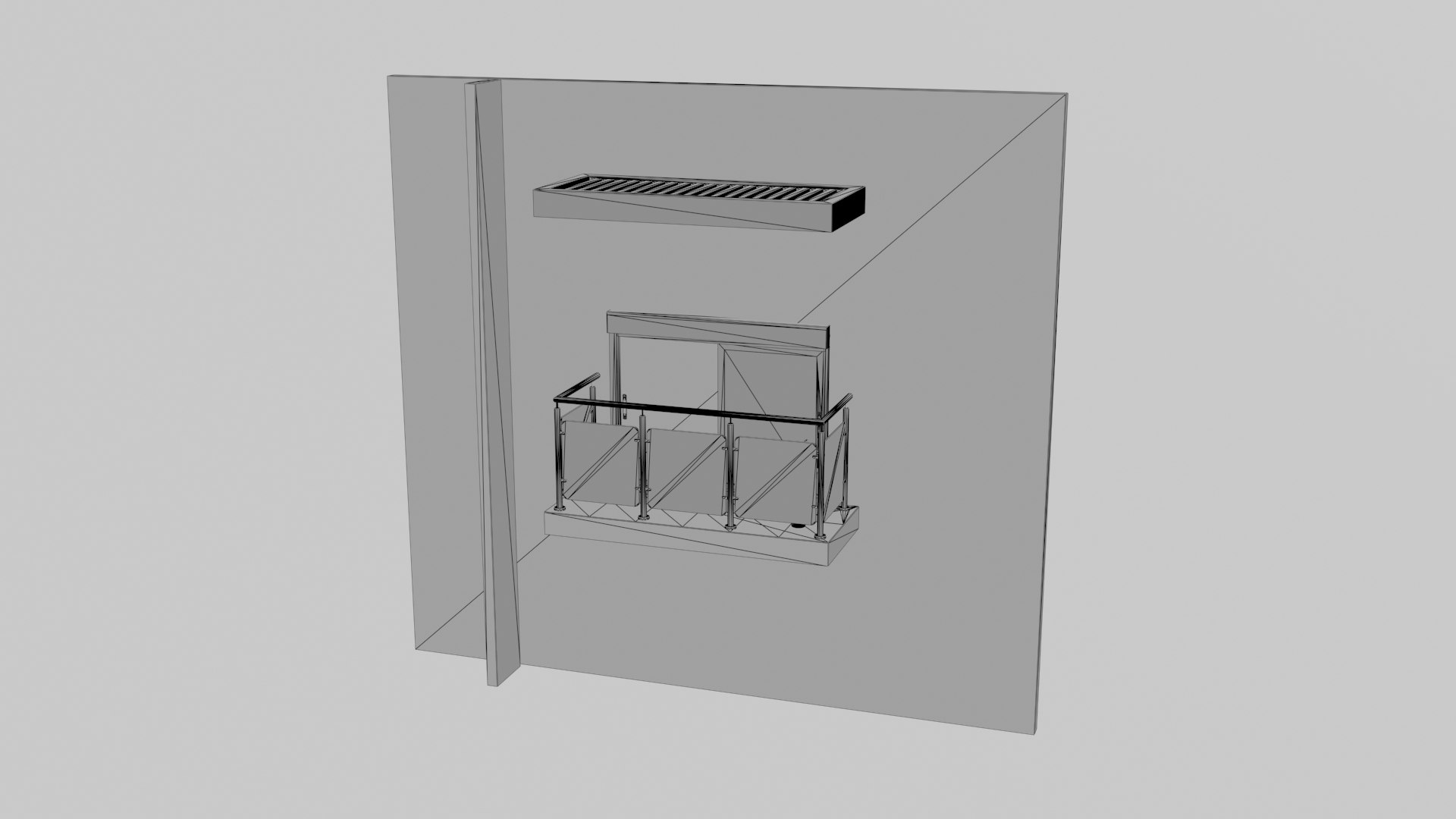3D model balcony railing - TurboSquid 1705401