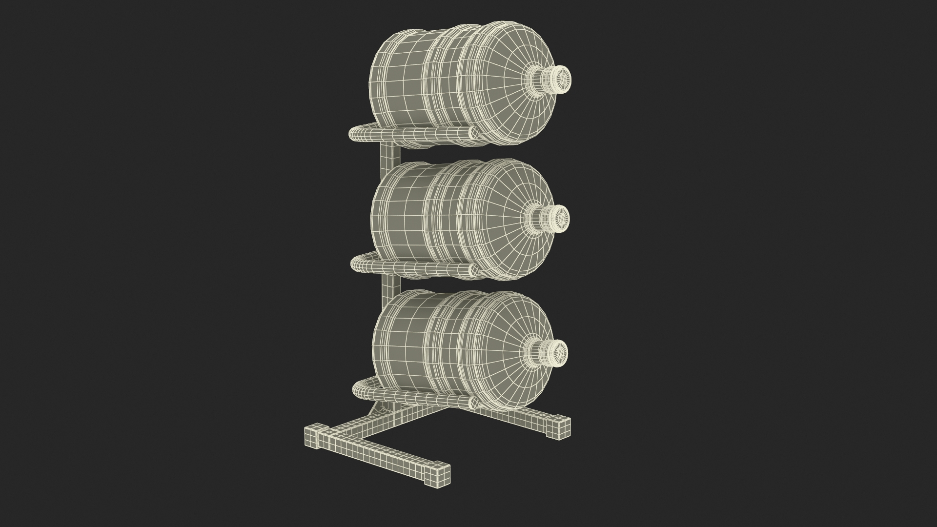 Gallon Water Bottle 3 Tier Holder Shelf Gray 3D Model - TurboSquid 2083809