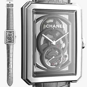 Chanel Boy Friend Skeleton Platinum