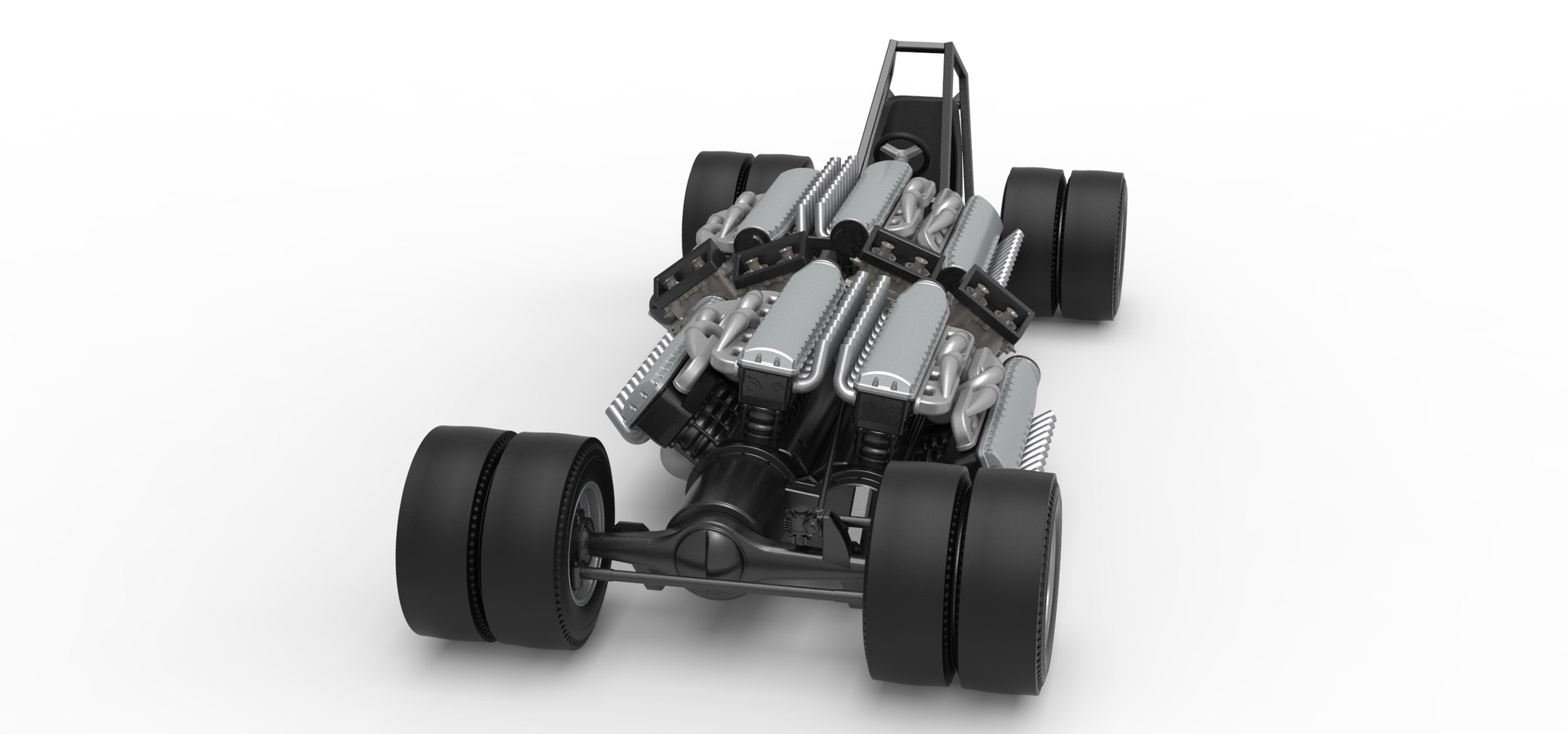 3D Model Vintage AWD Dragster Base Scale 1 To 25 - TurboSquid 2512033