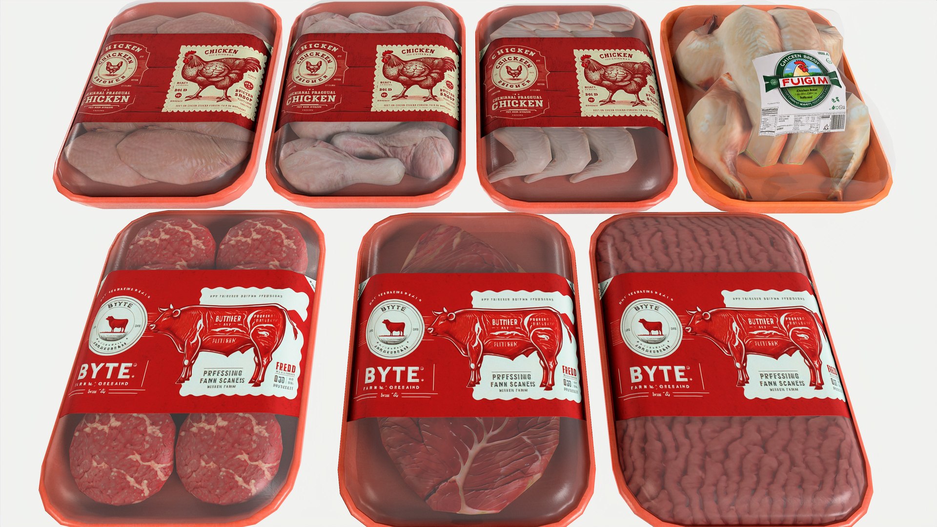 Meat Pack 3D Model - TurboSquid 2322544
