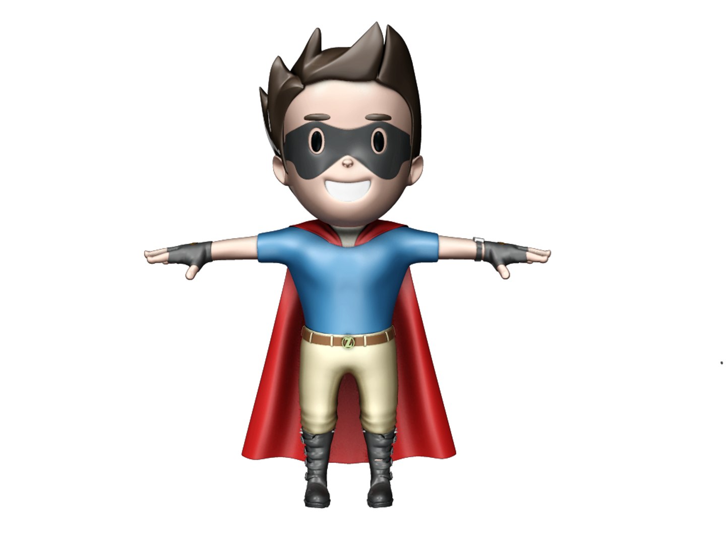 3d Super Hero Cartoon Character Model