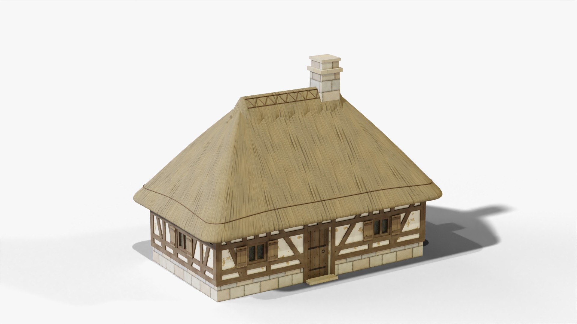 Medieval Thatched Cottage - Game Ready PBR model https://p.turbosquid.com/ts-thumb/pO/nqevEP/A8/thatchedcottage_turntable/jpg/1791625747/1920x1080/turn_fit_q99/a8ddb06611fd5f5e874c4189a73d8b7fdb9188bc/thatchedcottage_turntable-1.jpg