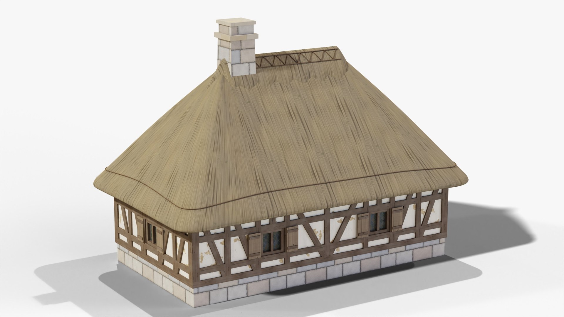 Medieval Thatched Cottage - Game Ready PBR model https://p.turbosquid.com/ts-thumb/pO/nqevEP/Zm/03_thatchedcottage_03_back/jpg/1791625583/1920x1080/fit_q87/f72c33418f3b160c4418a4ff1c190abc83335197/03_thatchedcottage_03_back.jpg