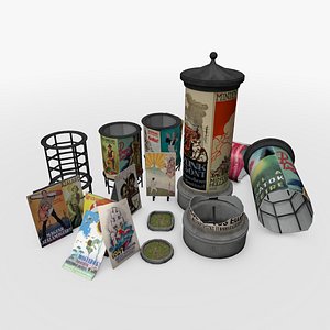 World War 2 Ads and Posters 3D model