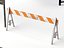 Set aus Bushaltestellenschranken und Straßenstützen für städtische Infrastruktur