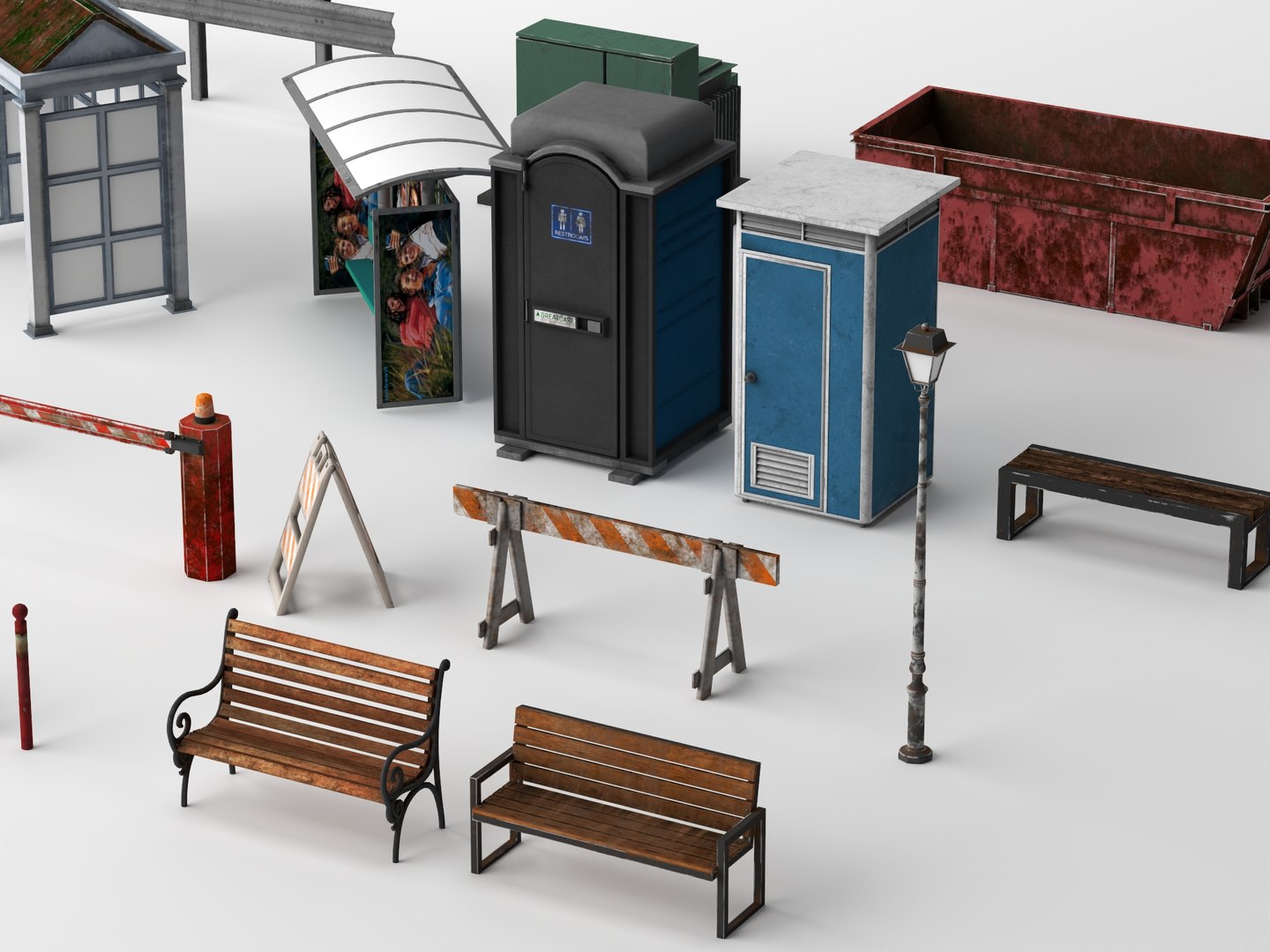 3D model Urban Infrastructure Bus Stop Barrier And Street Prop Set https://p.turbosquid.com/ts-thumb/pO/t1ZEJ2/i1/13/jpg/1775309986/1920x1080/fit_q87/6541e95814b9f04017c694b81115cd8b19c110d0/13.jpg