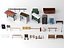 Set aus Bushaltestellenschranken und Straßenstützen für städtische Infrastruktur