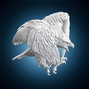 Eagle in Dive 3D Print Model