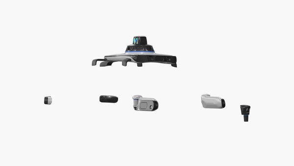 3D модель Массив датчиков Waymo для автономного вождения, белый ...