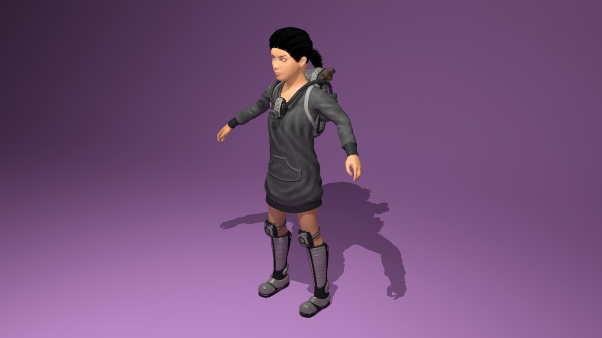 Free Max Mode Small Girl Rigged