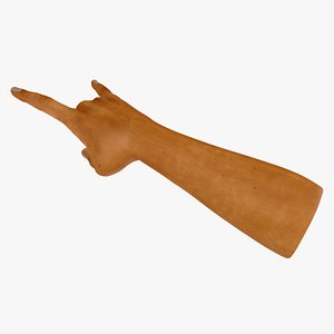Masculine Hand Heavy Metal Pose 3D model