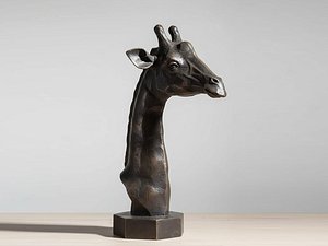 Giraffe Bust - 3D Print model 3D