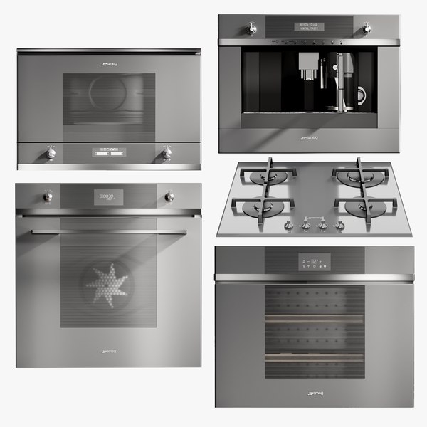 3D realistic kitchen appliances hob