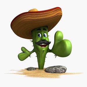 Cactus Cartoon Character