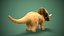 cartoon triceratops 3D model