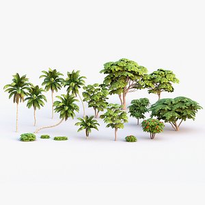 Tree Pack Low Poly G91 3D model