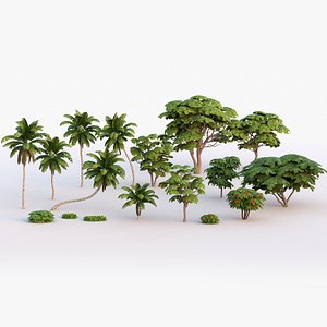 Tree Pack Low Poly G91 3D model