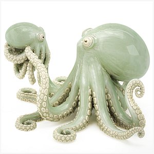 Octopus baby Figurine Made Ceramic Sculpture 3D model
