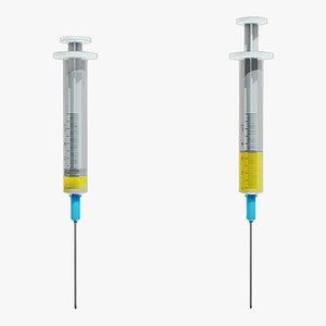 Syringe With Animation 3D model