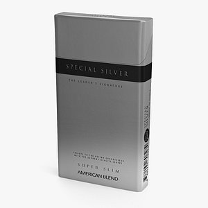 Pack of Cigarettes Super Slim Silver