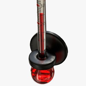 Thermometer Rendered Rigged Shaded