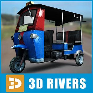 chinese taxi vehicle car 3d model