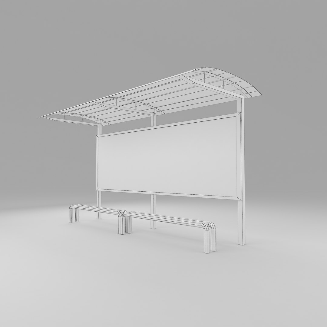 3D Bus Station Model - TurboSquid 1690636