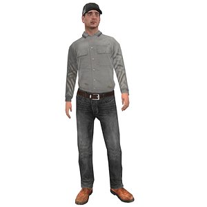 Worker F1 LOD1 Rigged