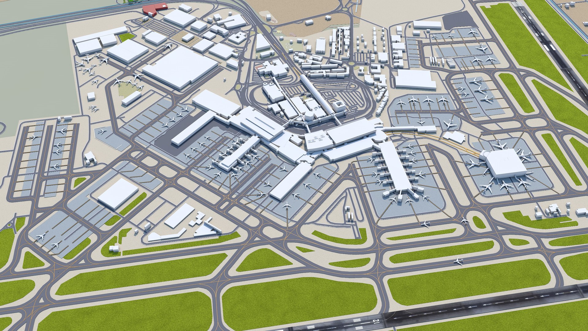 3D Rome Fiumicino Airport - TurboSquid 2016193