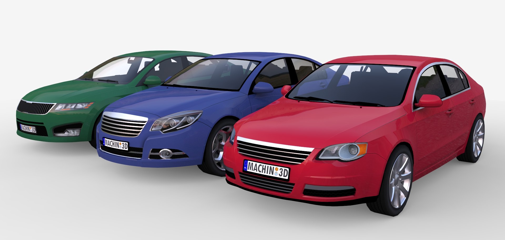 Generic Sedan Car 3d Model