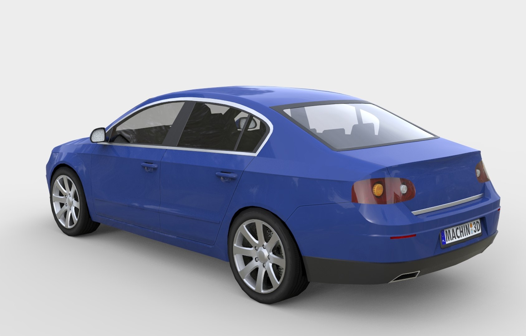 Generic Sedan Car 3d Model