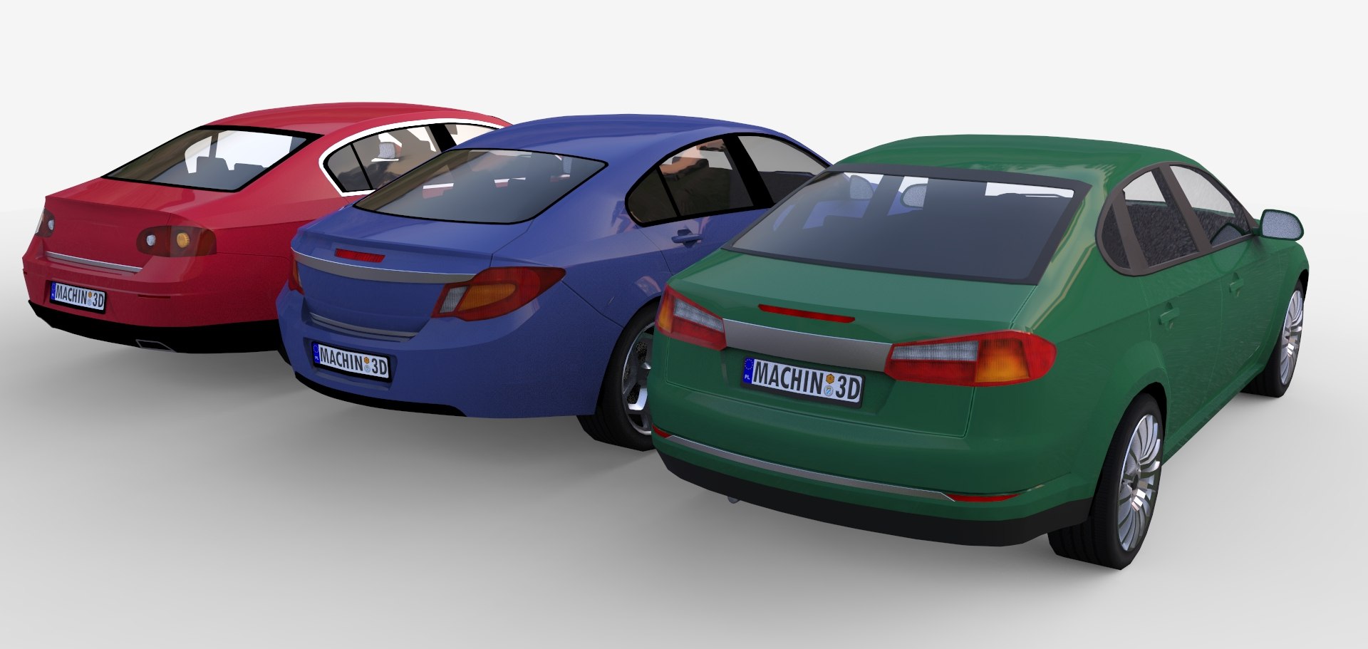 Generic Sedan Car 3d Model