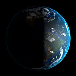 3D realistic planet earth
