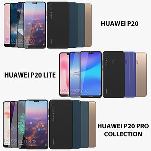 3D realistic huawei p20 pro