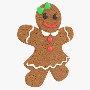 gingerbread woman christmas cookie 3D model