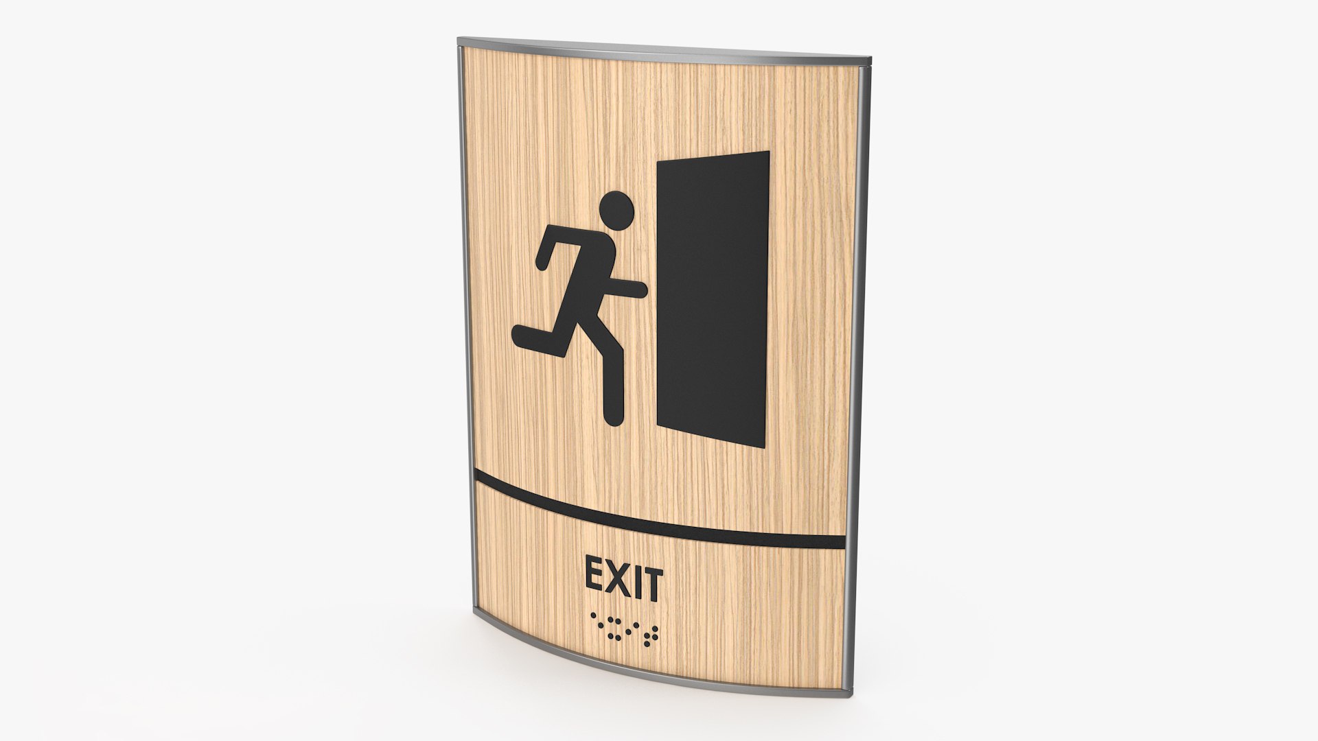 Exit Braille Sign 3D model preview
