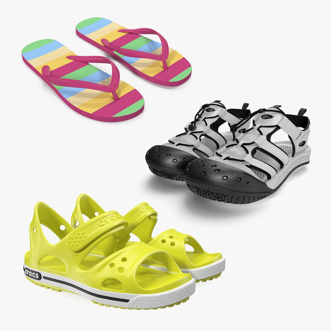 Sandals 3D Models Collection 3D model preview