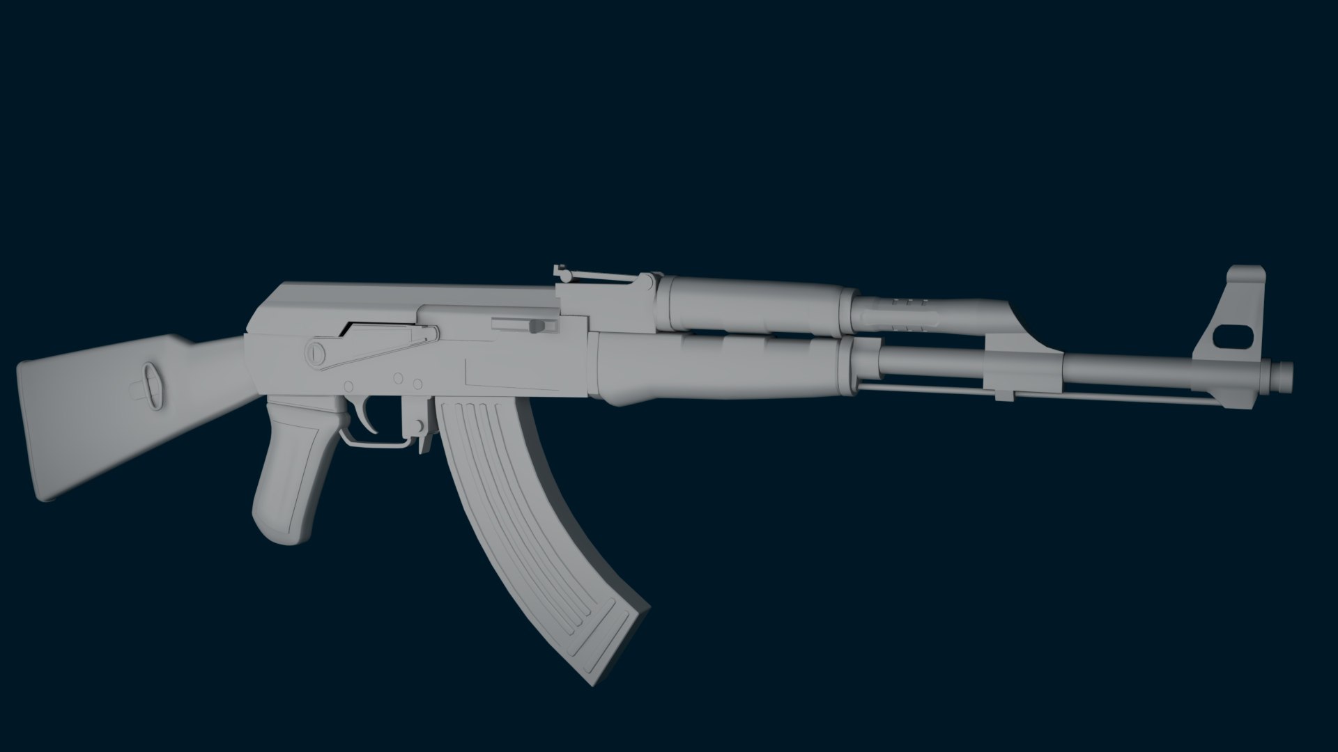 Weapon Rifle Kalashnikov AK-47 Textured 3D Model - TurboSquid 2002733