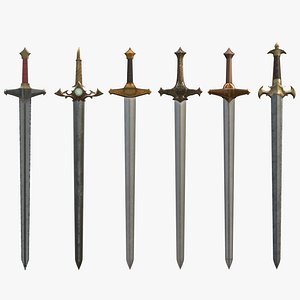 Sword Collection Low Poly 3D model