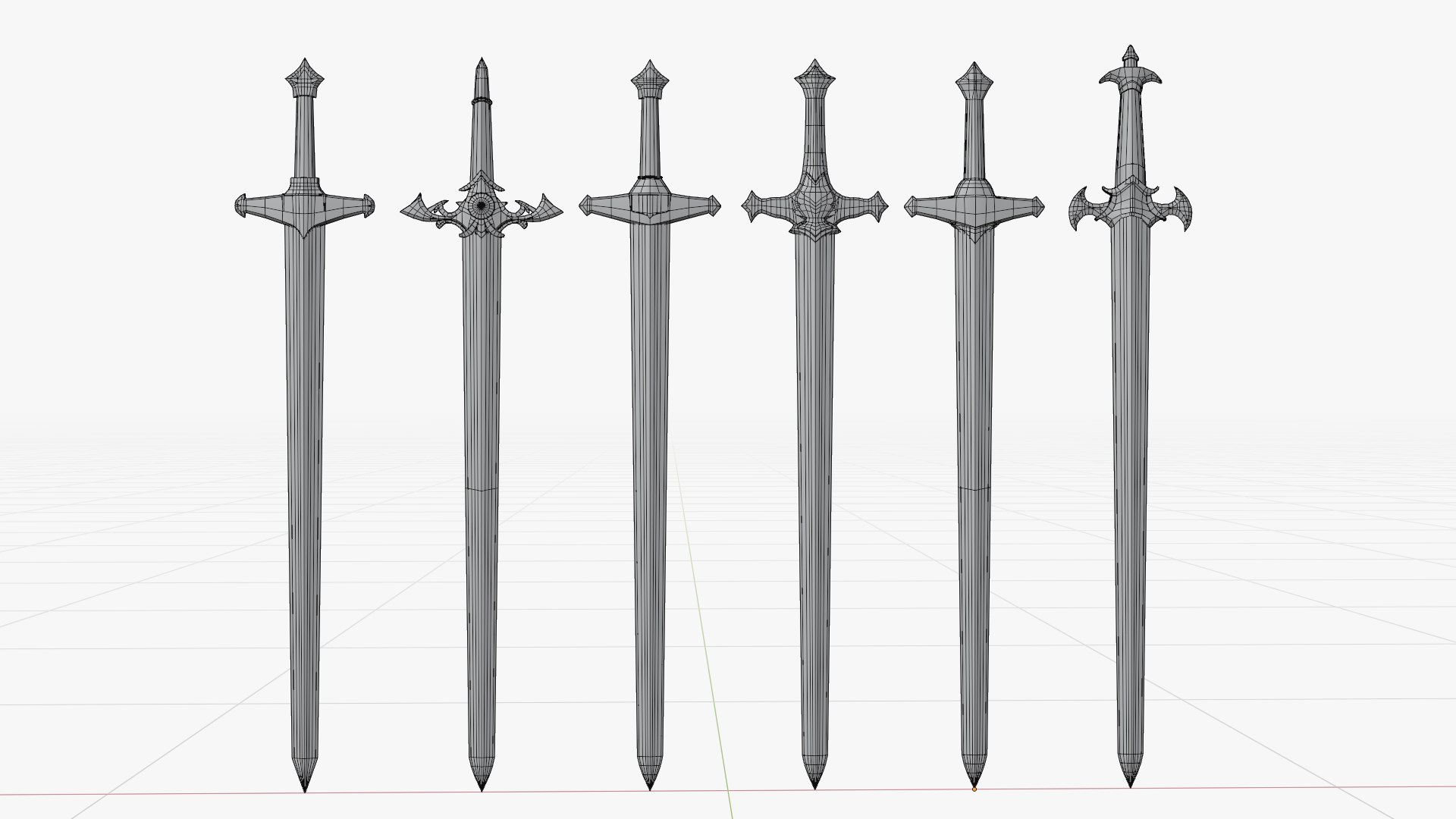 Sword Collection Low Poly 3D Model - TurboSquid 2209561