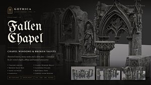 Gothic Cathedral Ruins Asset Kit
