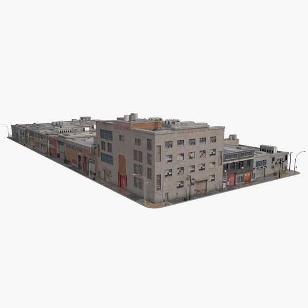 3D model city block