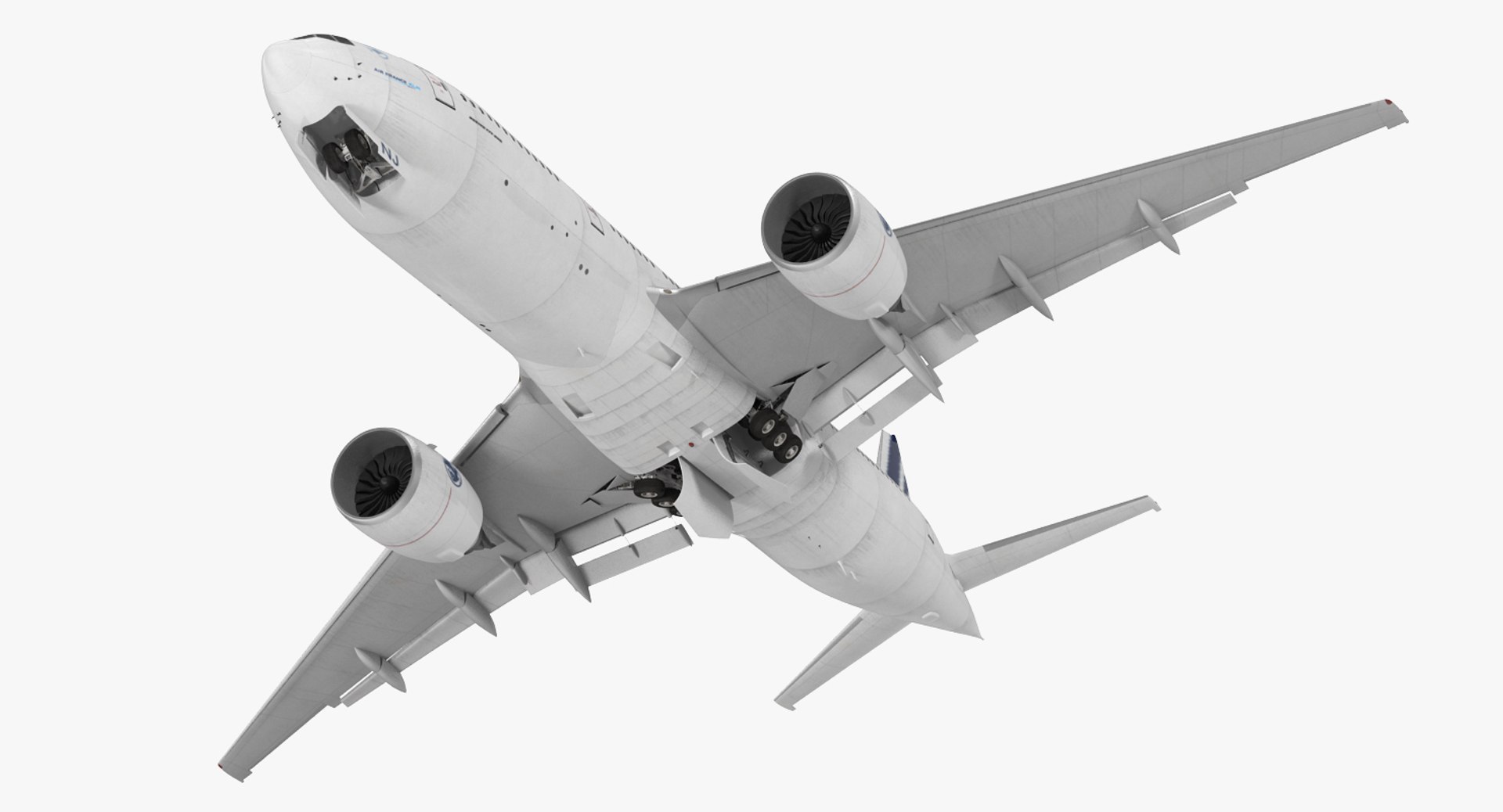 Boeing 777-200 Air France Rigged 3D Model 3D model preview