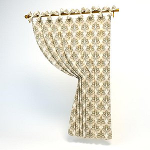 3d curtain model