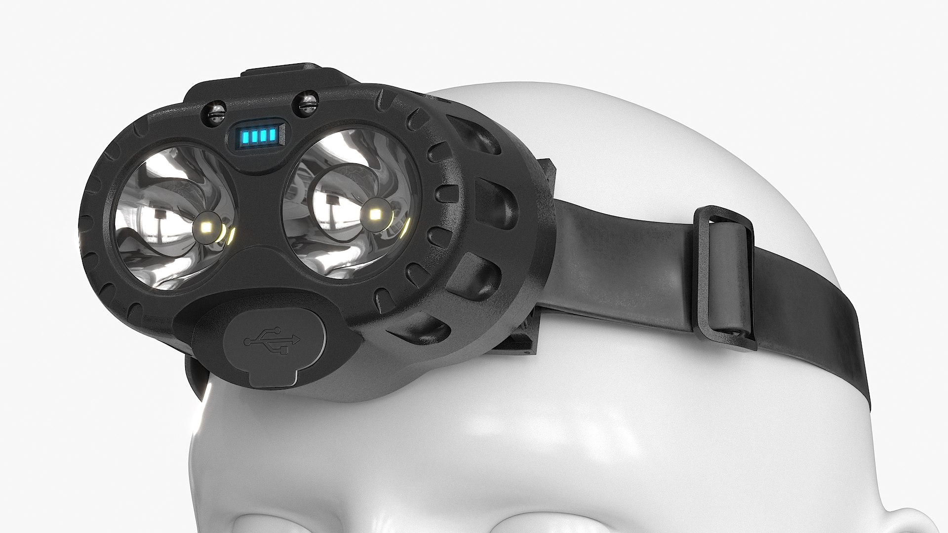Powerful LED Headlamp 3D Model - TurboSquid 2382209