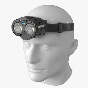 Powerful LED Headlamp 3D model