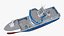 Deep Sea Longline Trawler Blue Rigged 3D